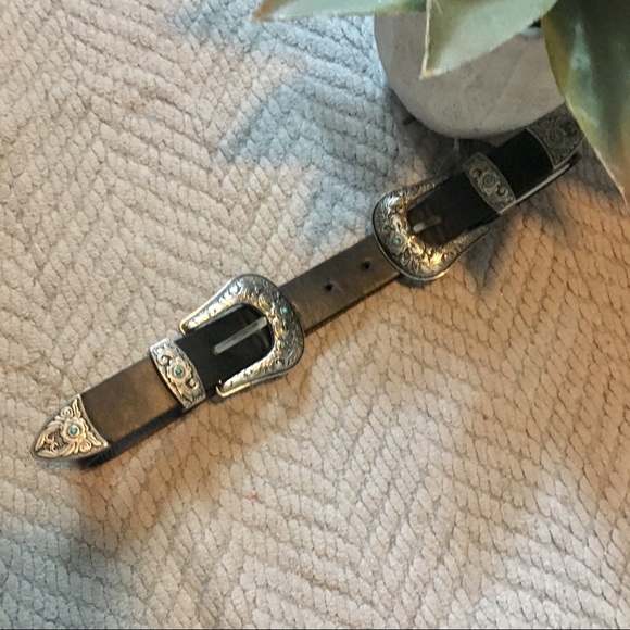 Accessories - Western Style Double Buckle Belt.